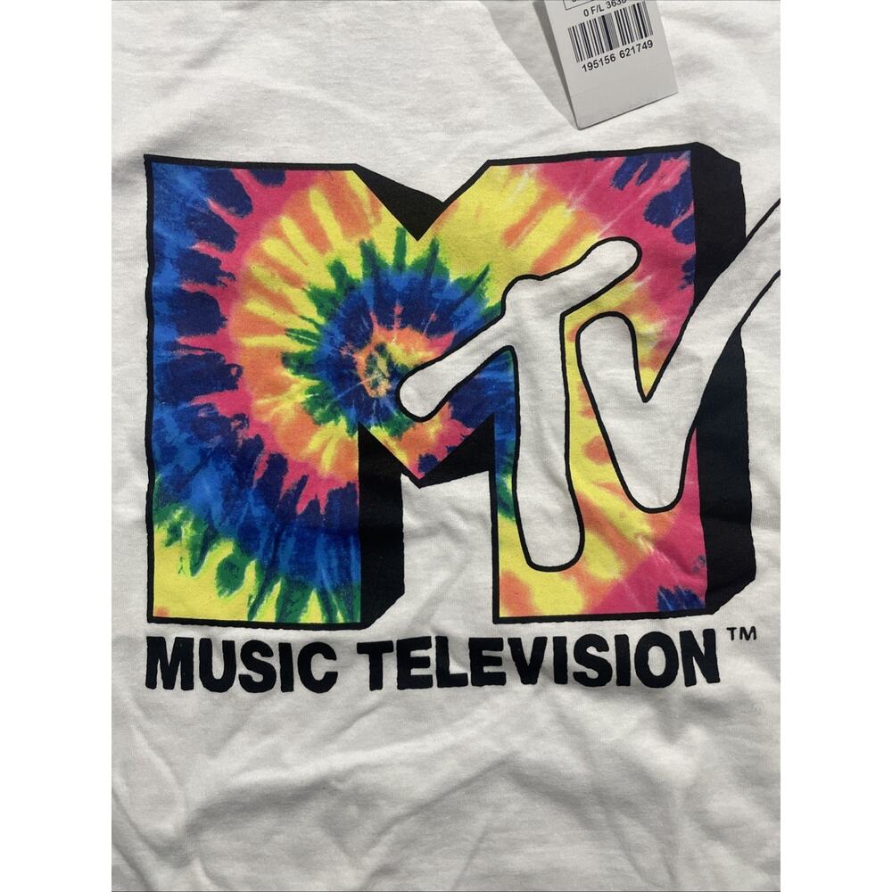 MTV Tie Dye Logo Men's Vintage Classic Small-Shirt 100% Cotton